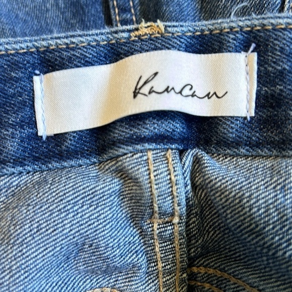 KanCan Taurus High Rise Straight Leg Cropped Jeans Frayed Hem Size 9 - Picture 7 of 9